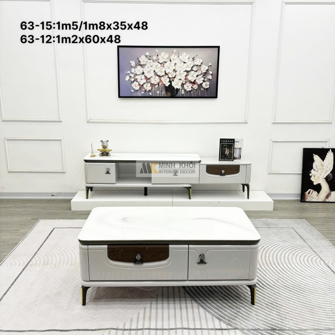 Bàn Trà Sofa Mặt Đá Thiết Kế Hiện Đại - BTS142