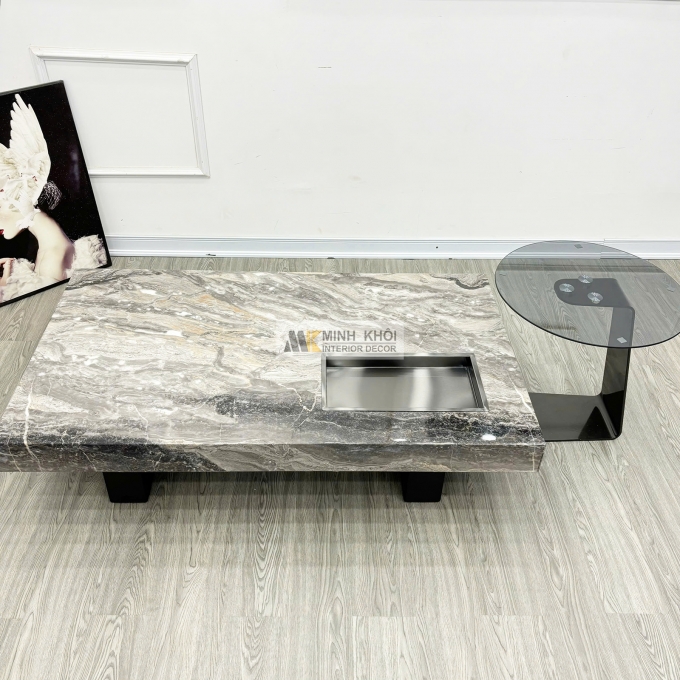 Bàn Trà Sofa Mặt Đá Thiết Kế Rời Hiện Đại - BTS148