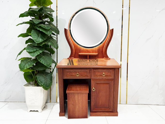Bàn Trang Điểm Gỗ Hương Đá Hiện Đại – BTD803