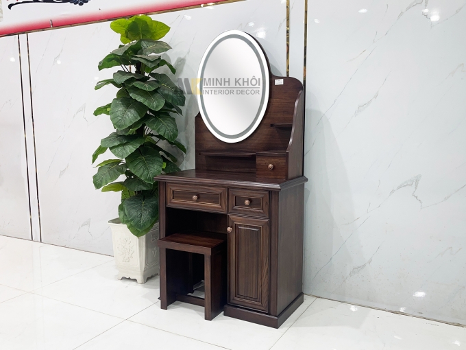Bàn Trang Điểm Gỗ Sồi Óc Chó Hiện Đại - BTD704