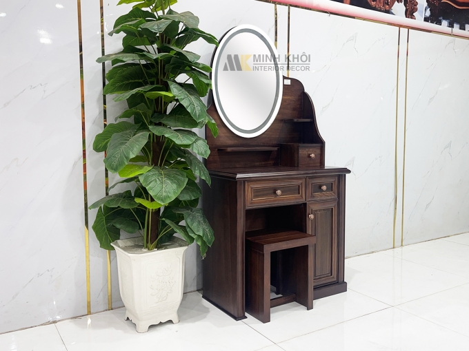 Bàn Trang Điểm Gỗ Sồi Óc Chó Hiện Đại - BTD704