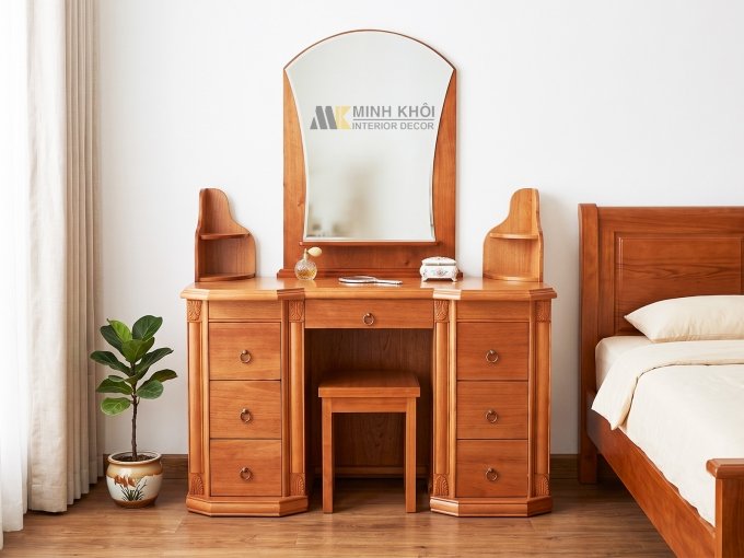 Bàn Trang Điểm Hiện Đại Gương Đồng Hồ Cát - BTD1007