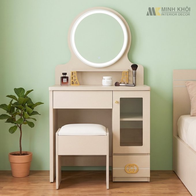 Bàn Trang Điểm Hiện Đại Có Đèn – BTD419