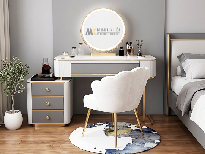 Bàn Trang Điểm MDF Hiện Đại Hàn Quốc Đẹp - BTD303