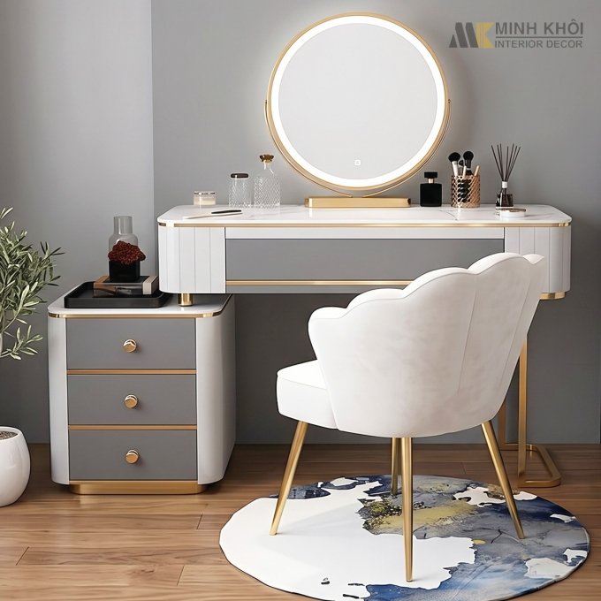 Bàn Trang Điểm MDF Hiện Đại Hàn Quốc Đẹp - BTD303