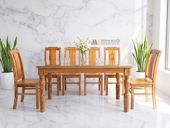 Bộ Bàn Ăn 6 Ghế Thiết Kế Hiện Đại - BA918