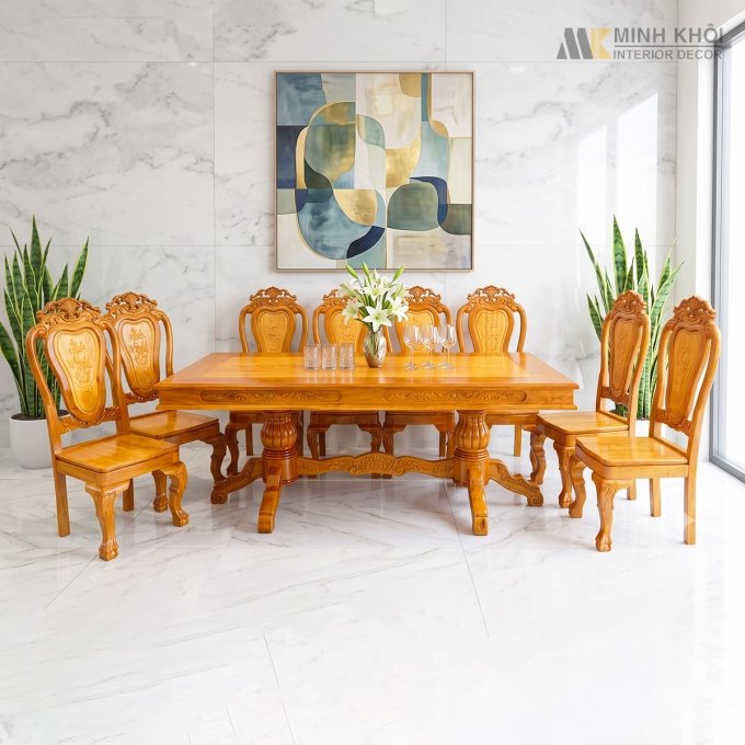 Bộ Bàn Ghế Ăn 8 Ghế Bàn Vuông - BA906