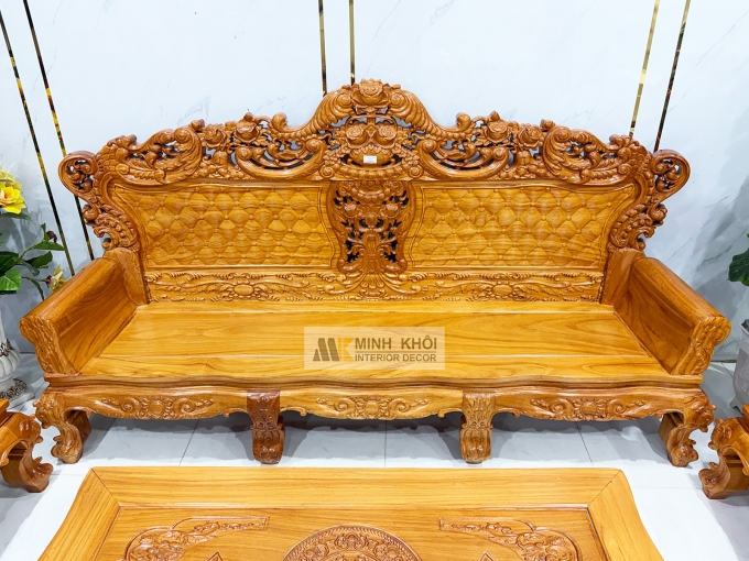 Bộ Bàn Ghế Hoàng Gia Gỗ Gõ Đỏ 6 Món - SL3018