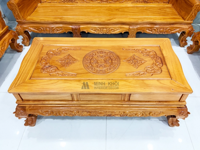 Bộ Bàn Ghế Hoàng Gia Gỗ Gõ Đỏ 6 Món - SL3018