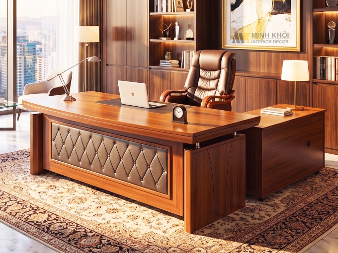 Bộ Bàn Làm Việc Giám Đốc Hiện Đại Đẹp - BGD901