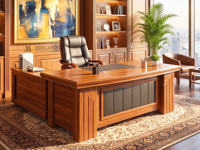 Bộ Bàn Làm Việc Giám Đốc Hiện Đại Đẹp - BGD904