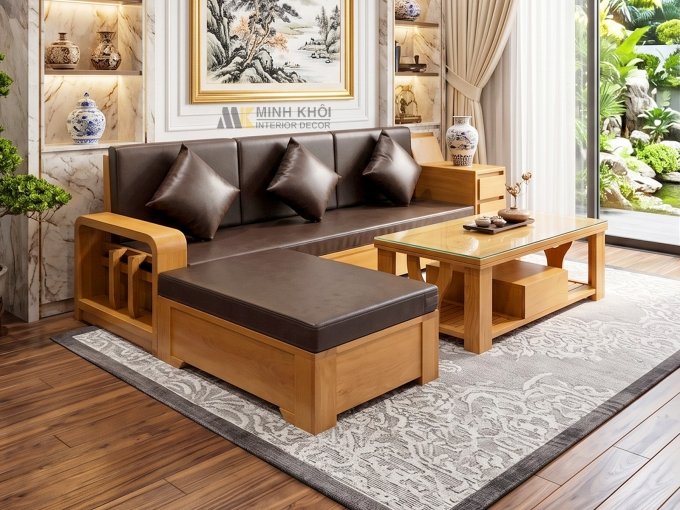 Bộ Sofa Bích Góc 3 Món Nệm Nhập Khẩu Cao Cấp - SF2017