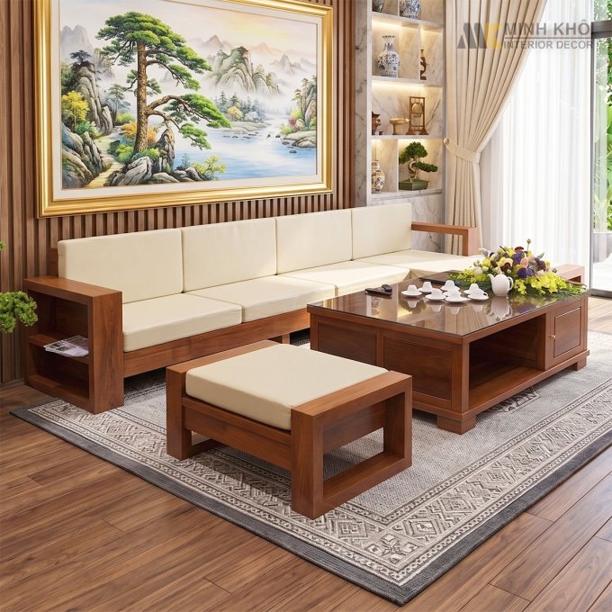 Bộ Sofa Gỗ Sồi Thiết Kế Hiện Đại - SF901