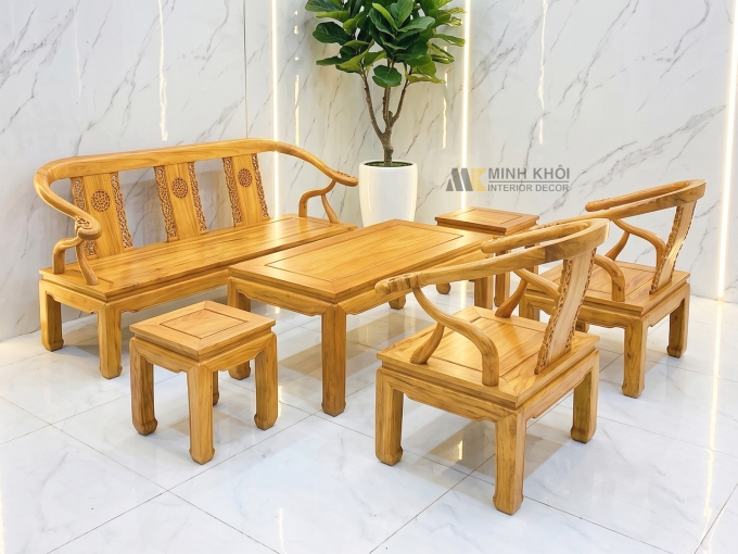 Bộ Thúng Gỗ Gõ Đỏ 6 Món - SL971