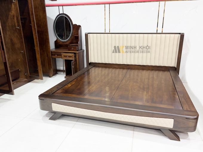 Combo Giường Tủ Phòng Ngủ Gỗ Sồi Màu Óc Chó – BPN302