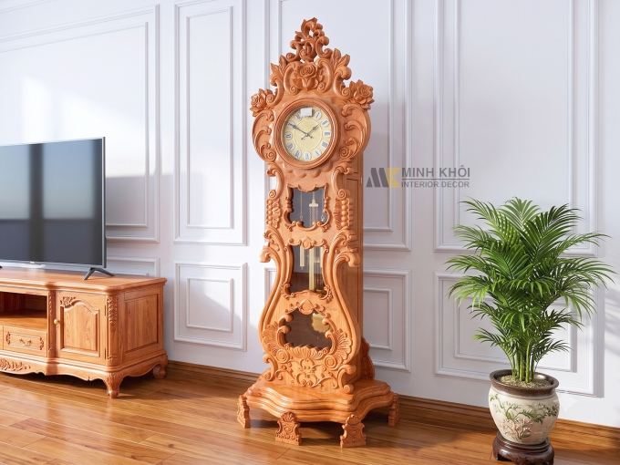Đồng Hồ Gỗ Hương Đá 1m7 Đẹp - DH908