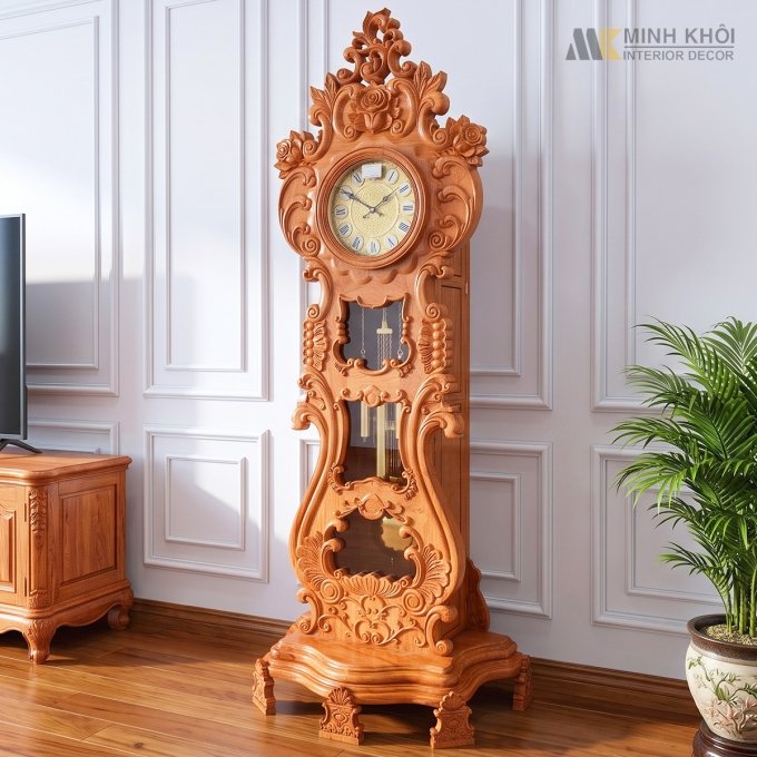 Đồng Hồ Gỗ Hương Đá 1m7 Đẹp - DH908