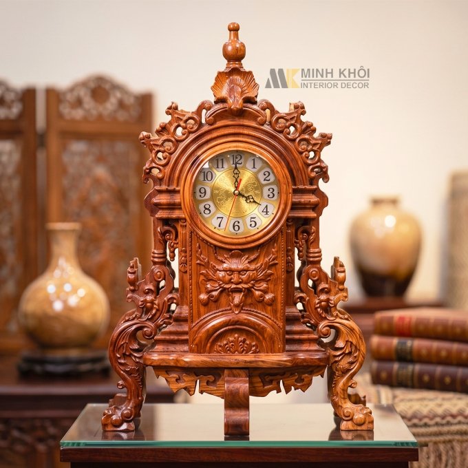 Đồng Hồ Gỗ Hương Nhỏ Hình Tháp - DMN450