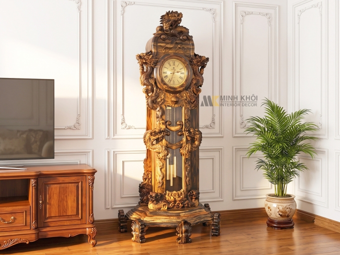Đồng Hồ Gỗ Mun Sọc Cao Cấp - DH248