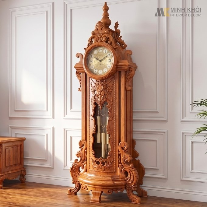Đồng hồ trang trí phòng khách hình tháp - DH135