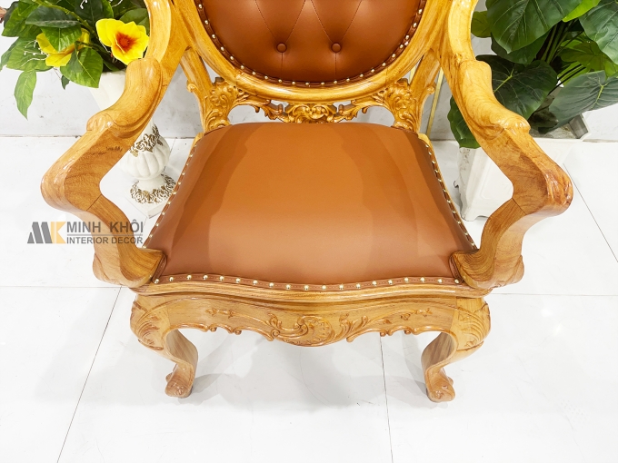 Ghế Giám Đốc Gỗ Gõ Đỏ Bọc Da Cao Cấp – GGD030