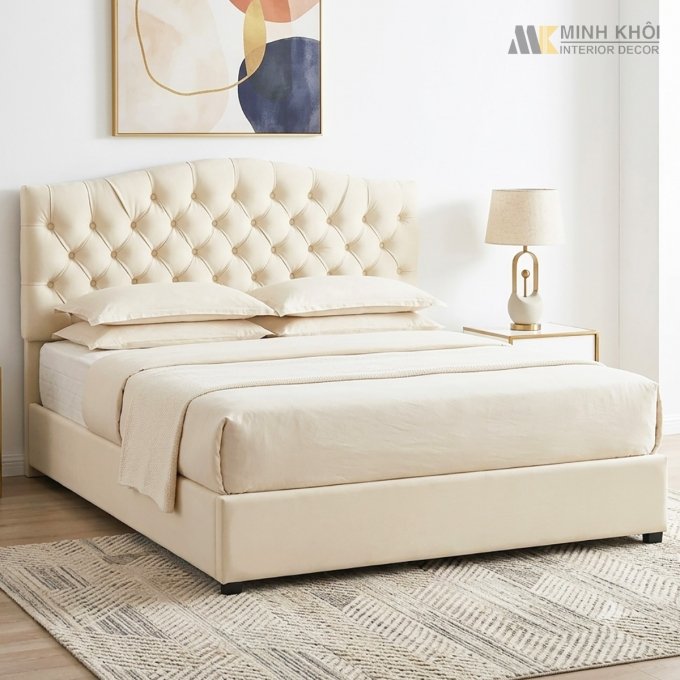Giường Đẹp Bọc Vải Cao Cấp - GN1049