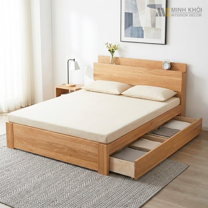 Giường Đẹp Hiện Đại Có Hộc Kéo - GN1018