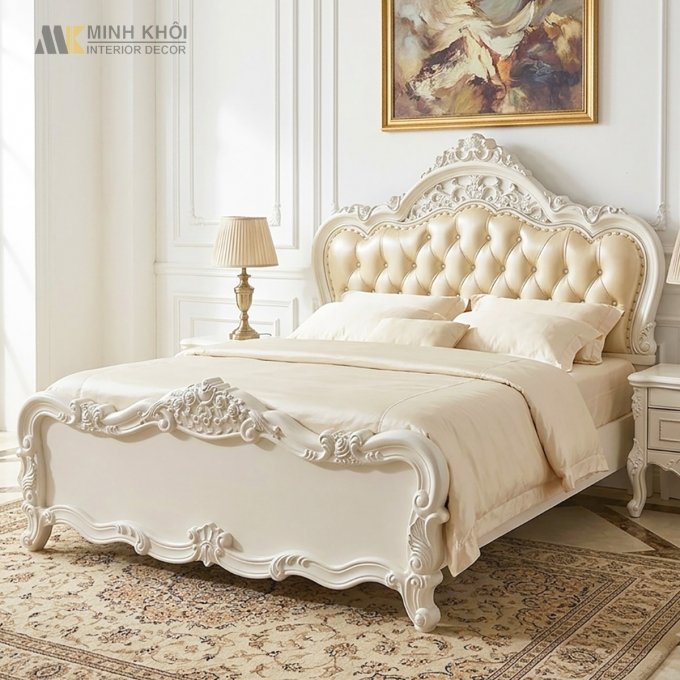 Giường Đẹp Tân Cổ Điển Nhập Khẩu Sang Trọng - GN1045