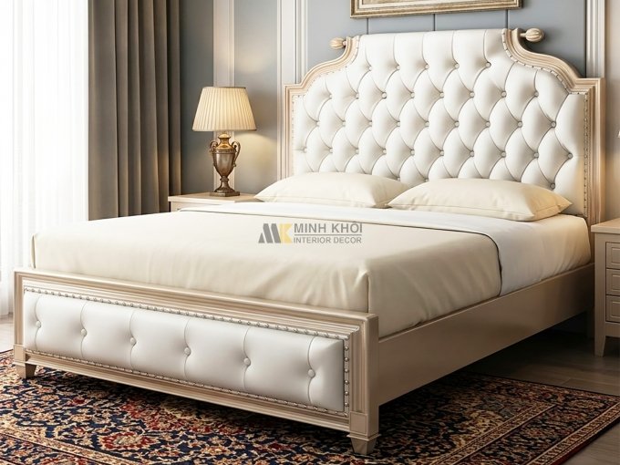 Giường Ngủ Đẹp Bọc Da Hiện Đại Nhập Khẩu - GN1313