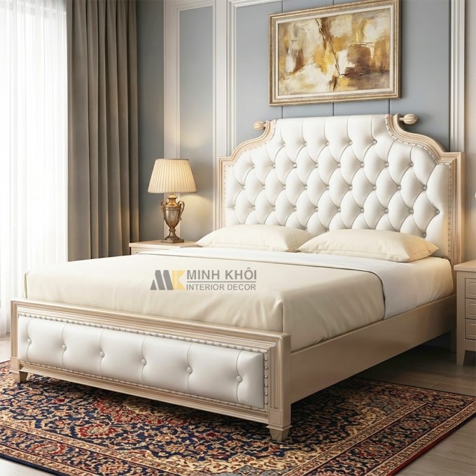 Giường Ngủ Đẹp Bọc Da Hiện Đại Nhập Khẩu - GN1313