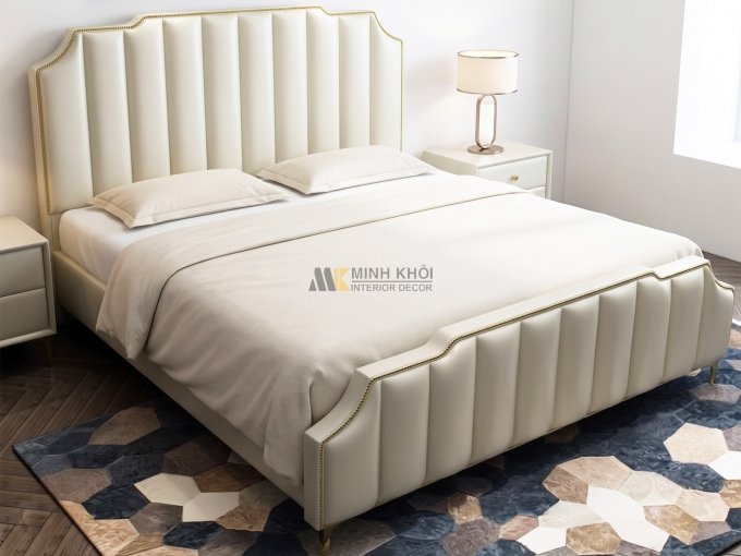 Giường Ngủ Đẹp Bọc Da Sang Trọng - GN1052