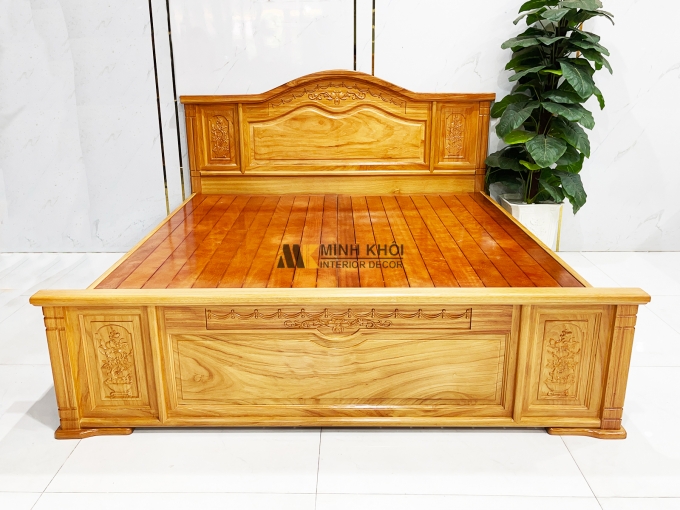 Giường Ngủ Gỗ Gõ Đỏ Nữ Hoàng Cao Cấp – GN945