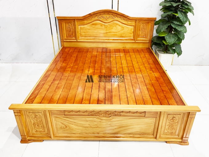 Giường Ngủ Gỗ Gõ Đỏ Nữ Hoàng Cao Cấp – GN945