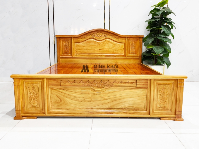 Giường Ngủ Gỗ Gõ Đỏ Nữ Hoàng Cao Cấp – GN945