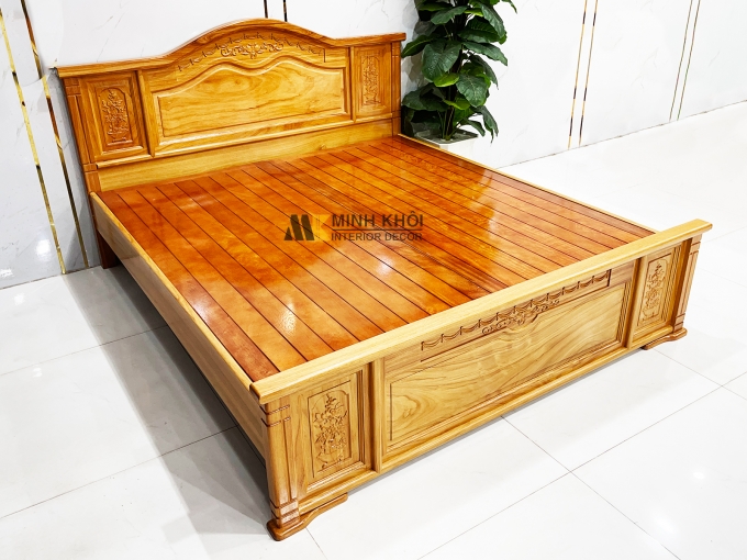 Giường Ngủ Gỗ Gõ Đỏ Nữ Hoàng Cao Cấp – GN945