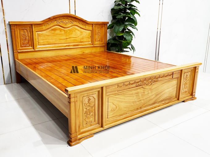 Giường Ngủ Gỗ Gõ Đỏ Nữ Hoàng Cao Cấp – GN945