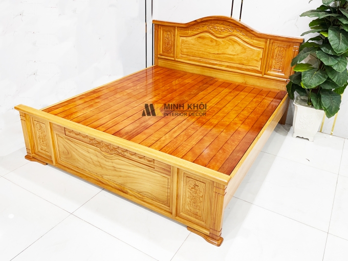 Giường Ngủ Gỗ Gõ Đỏ Nữ Hoàng Cao Cấp – GN945