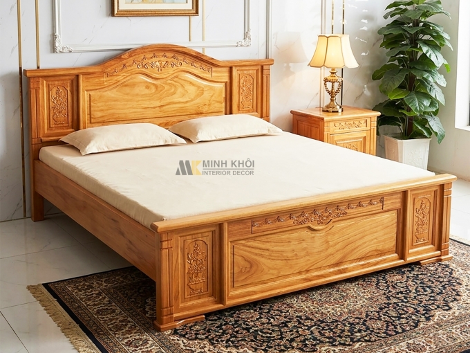 Giường Ngủ Gỗ Gõ Đỏ Nữ Hoàng Cao Cấp – GN945