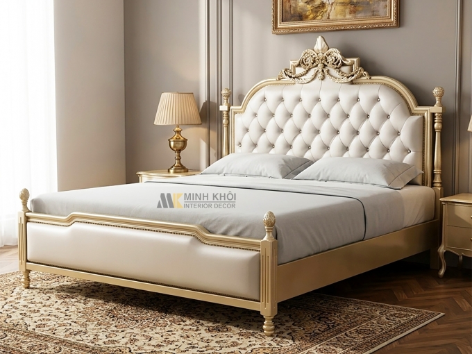 Giường Ngủ Hiện Đại Bọc Da Cao Cấp - GN1311