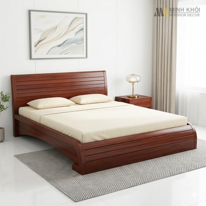 Giường Ngủ Hiện Đại Thiết Kế Đuôi Cong - GN216