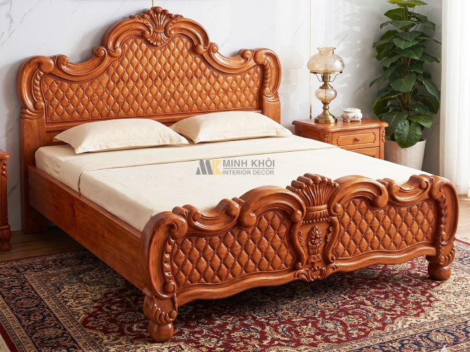 Giường Ngủ Hoa Mai Hương Đá Cao Cấp - GN359