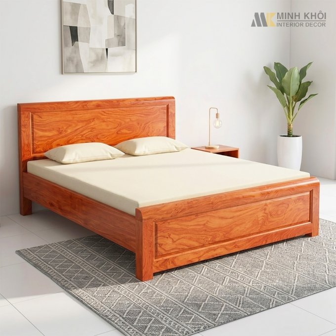 Giường Ngủ Long Khung Đơn Giản Hiện Đại - GN397