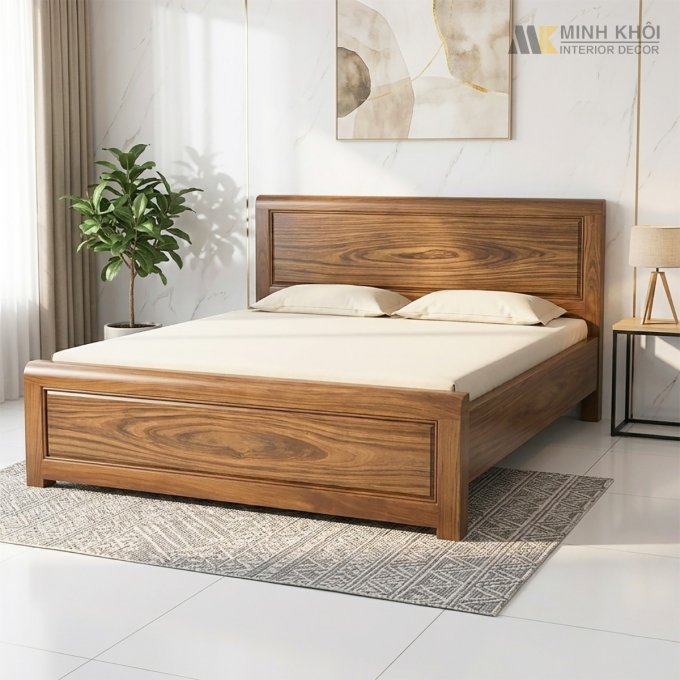 Giường Ngủ Long Khung Màu Đẹp Sang Trọng - GN1059