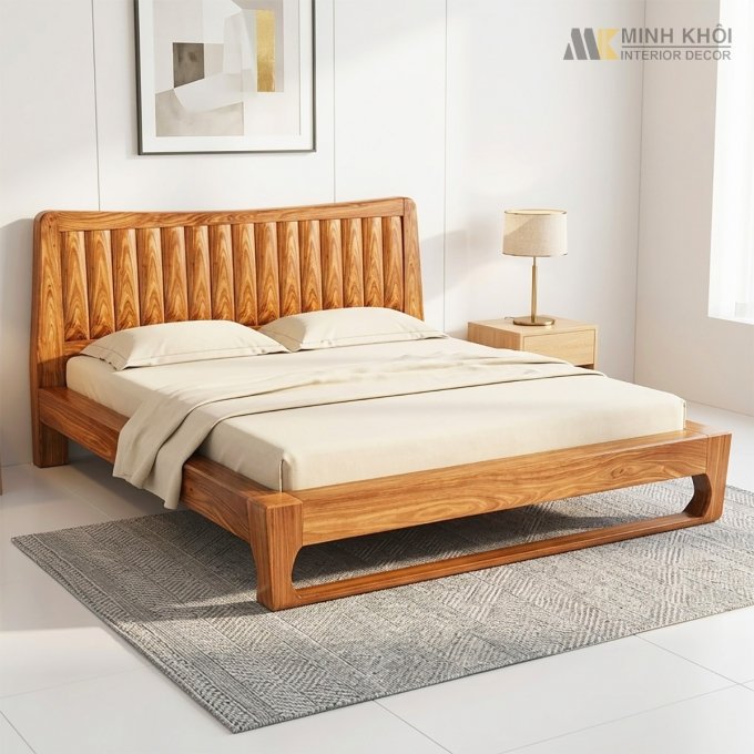 Giường Ngủ Nan Dọc Chân Quỳ - GN502