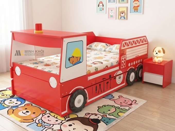 Giường Ngủ Trẻ Em 2 Tầng Lính Cứu Hỏa - GN021