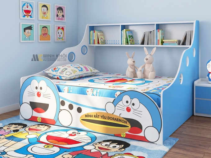 Giường Ngủ Trẻ Em Có Kệ Hình Doremon - FCH137N