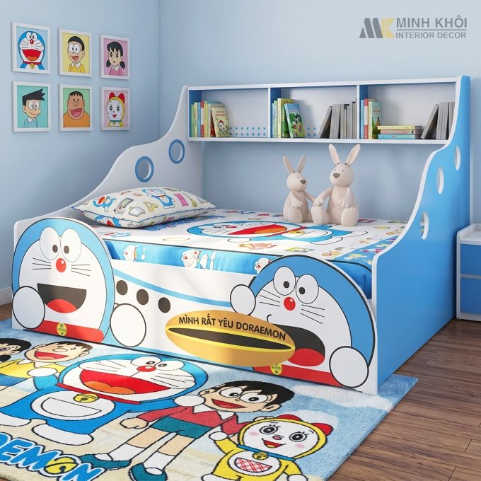 Giường Ngủ Trẻ Em Có Kệ Hình Doremon - FCH137N