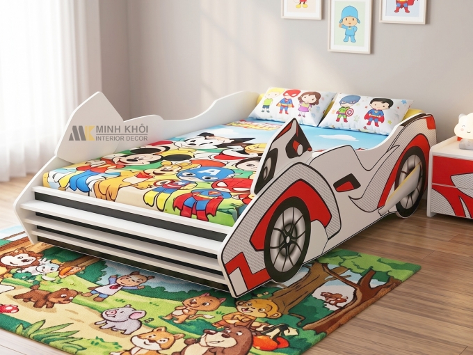 Giường Ngủ Trẻ Em Xe Đua 1m2 - FCH108R