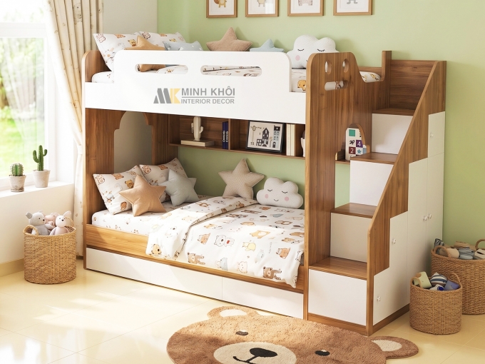 Giường Tầng Hiện Đại Gỗ MDF - GT304