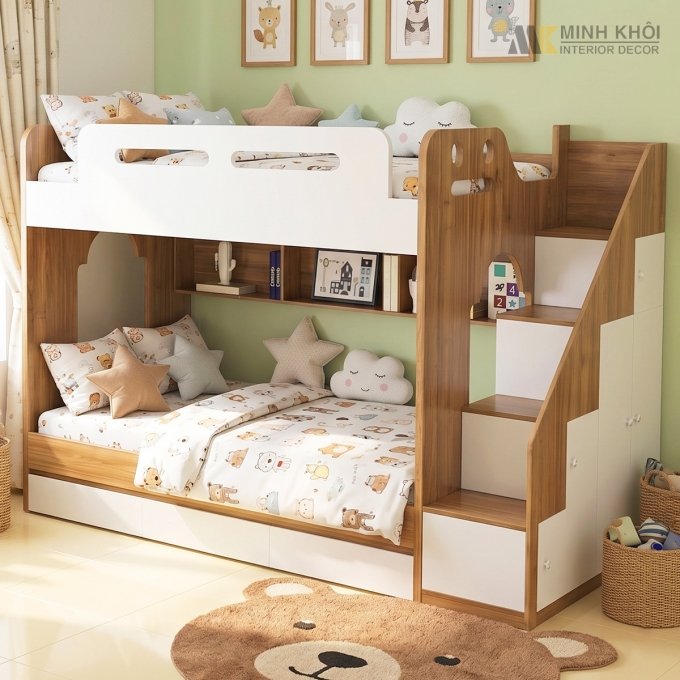 Giường Tầng Hiện Đại Gỗ MDF - GT304